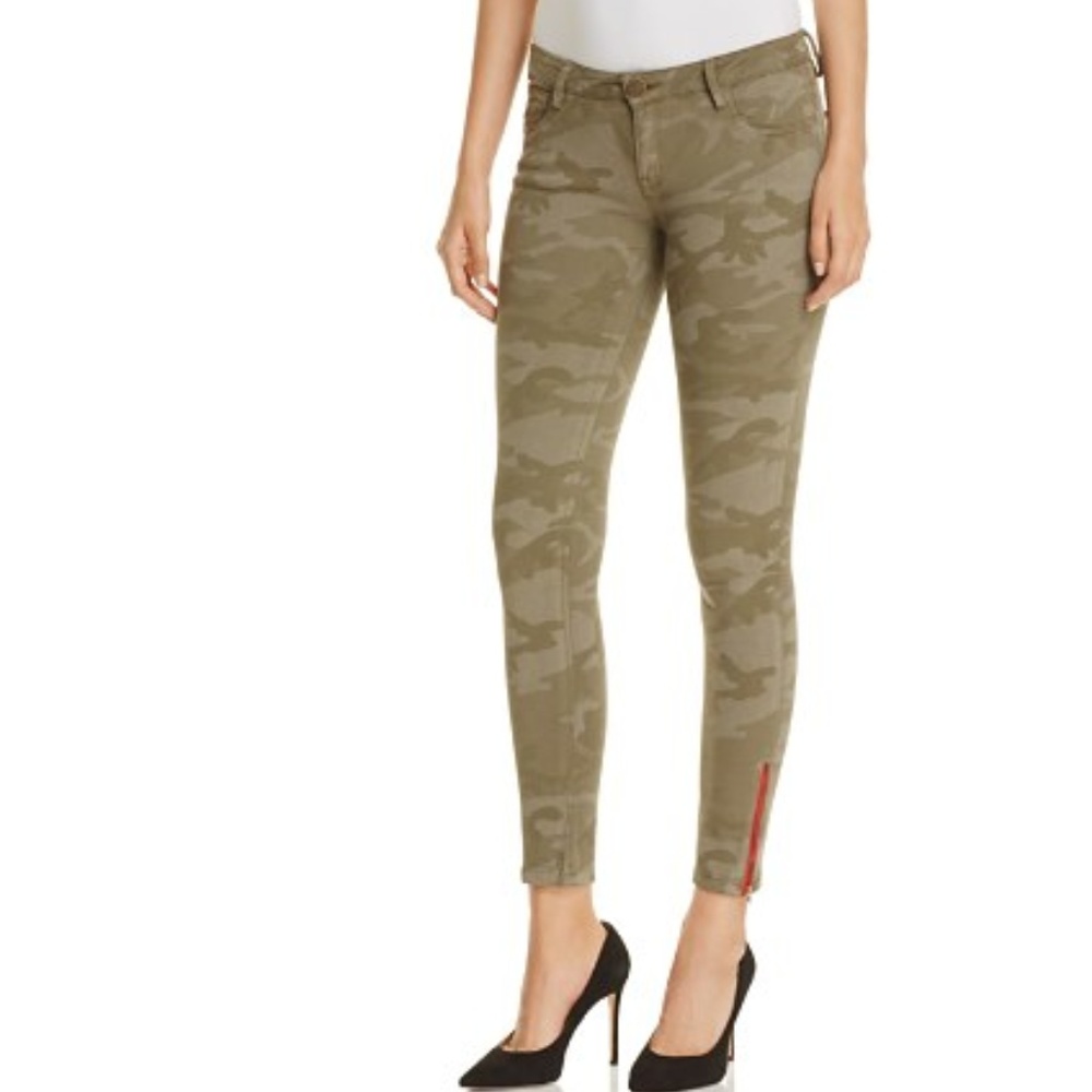 $195 Etienne Marcel Ankle Zip Skinny Camo Jeans 27